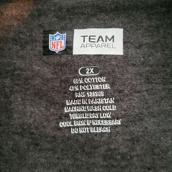 NFL Arizona Cardinals Short Sleeve V-Neck T-Shirt Women's 2X Gray Football NEW - Picture 7 of 9